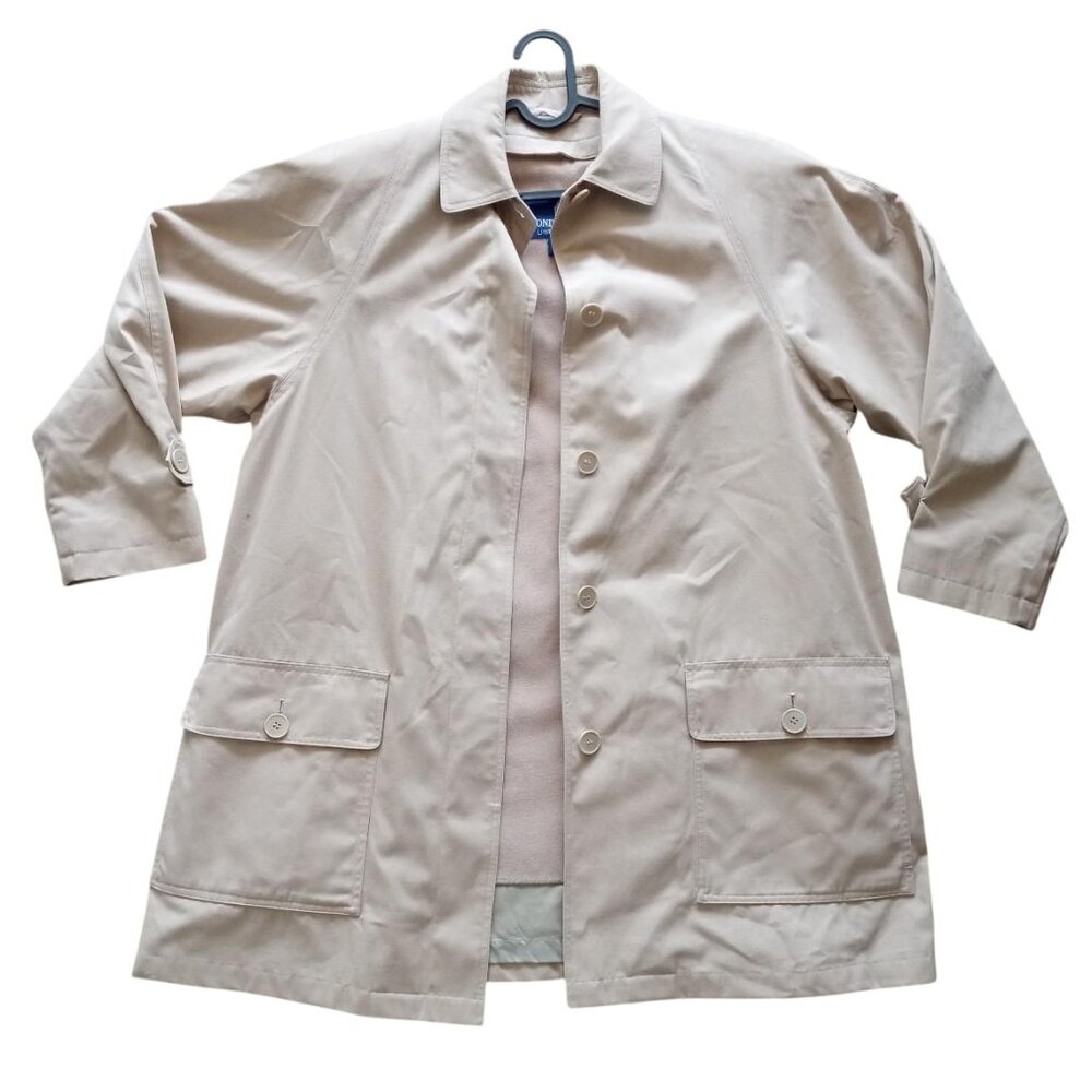 London Fog Women's Limited Edition Long Trench Coat Vintage Tan Size Medium - Picture 2 of 9